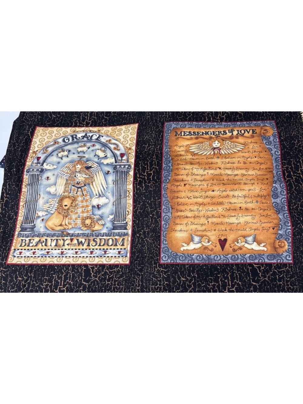 Debbie Mumm Angel Panel Fabric 1 yard x 44" Cotton Beauty Wisdom Grace Design
